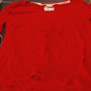 Girls Red Long-Sleeve T-Shirt